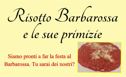 Risotto Barbarossa e le sue primizie